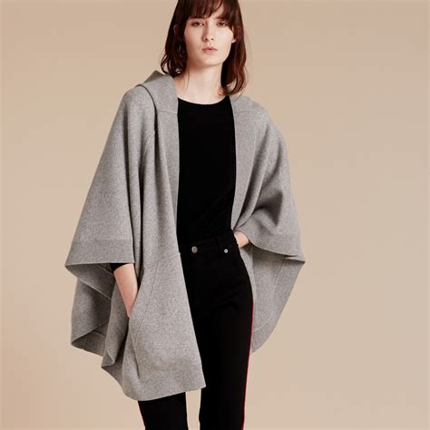 wool cashmere blend hooded poncho burberry|Women’s Ponchos & Capes .